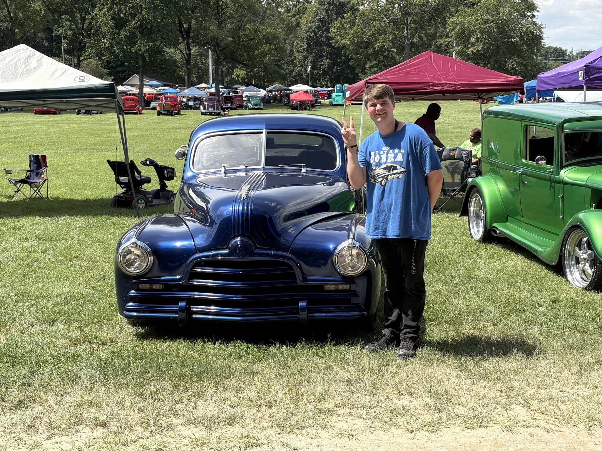 Justin at a local car show